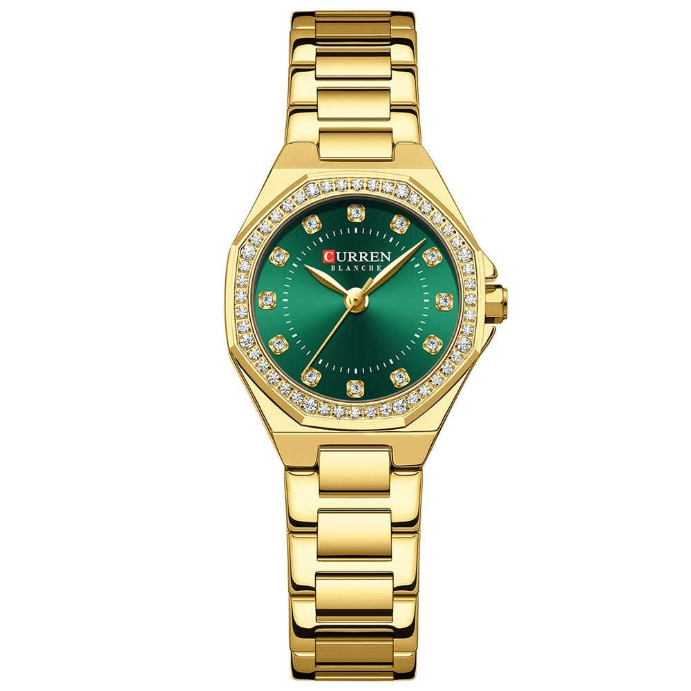 Small Dial Waterproof Rhinestone Watch