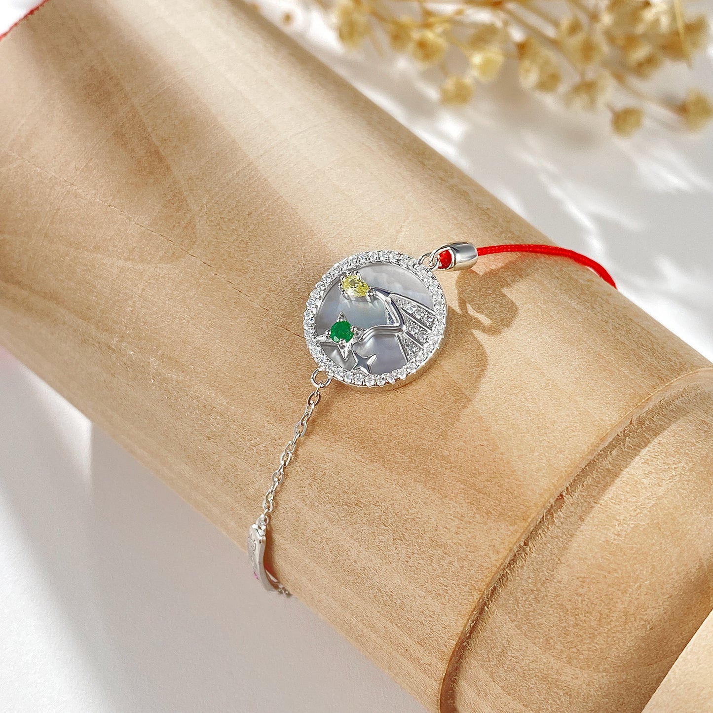 Simple Emerald Bracelet Female Original Design S925 Silver Virgo Bracelet