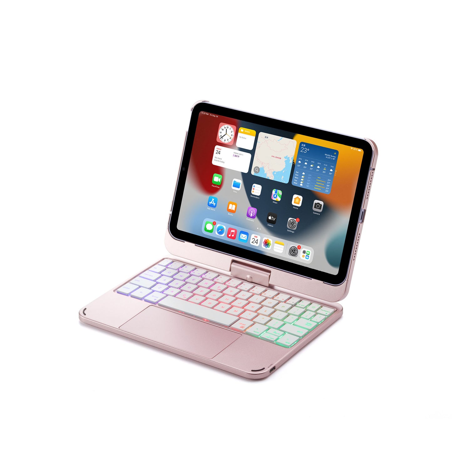 12.9 Inch Wireless Backlit Touch Rotary Bluetooth Keyboard