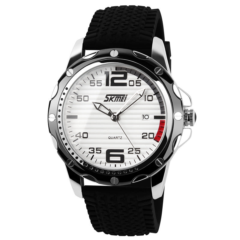 Classic Trend Silicone Strap 30m Waterproof Calendar Watch