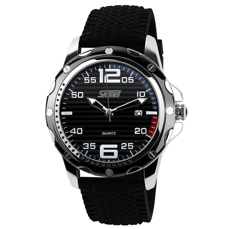 Classic Trend Silicone Strap 30m Waterproof Calendar Watch