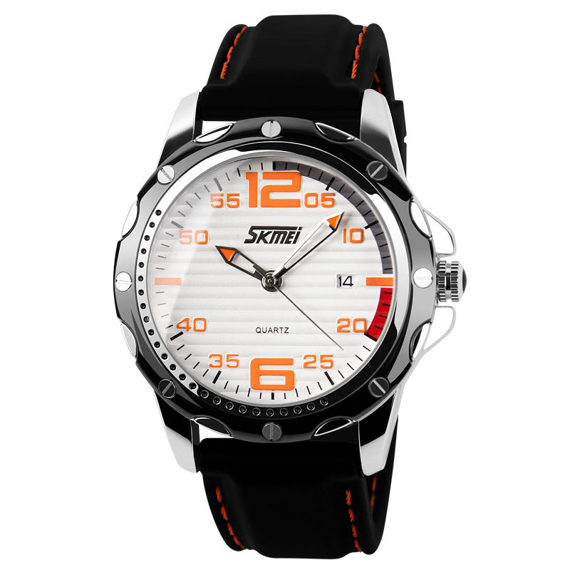 Classic Trend Silicone Strap 30m Waterproof Calendar Watch