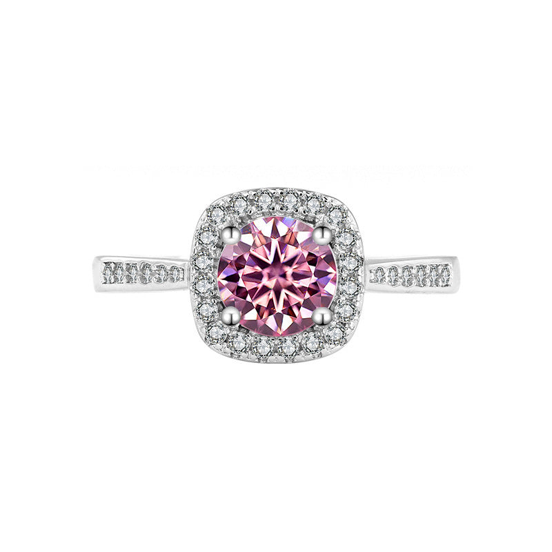 S925 Sterling Silver Moissanite Ring Women
