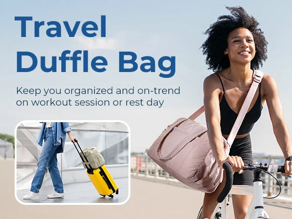 BAGSMART Travel Duffel Bag Gym Bag for Women with Wet Pocket Carry on Weekender Shoulder Boston bag Waterproof Beach bags
