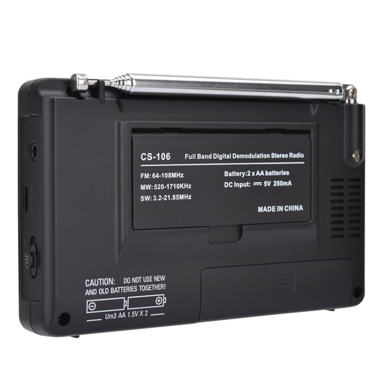 CS-106 9KHZ Multifunctional Full Band Digital Demodulation Stereo Radio Receiver, 9KHZ
