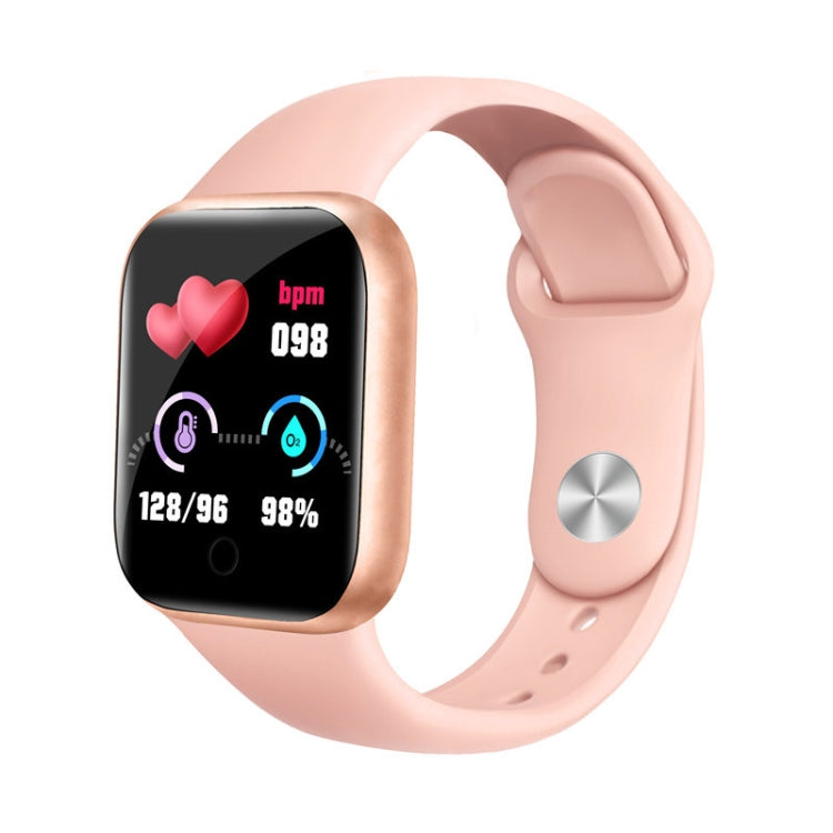 Y68 1.44 inch Smart Watch, Support Heart Rate Blood Pressure Blood Oxygen Monitoring, Y68 Black, Y68 Pink
