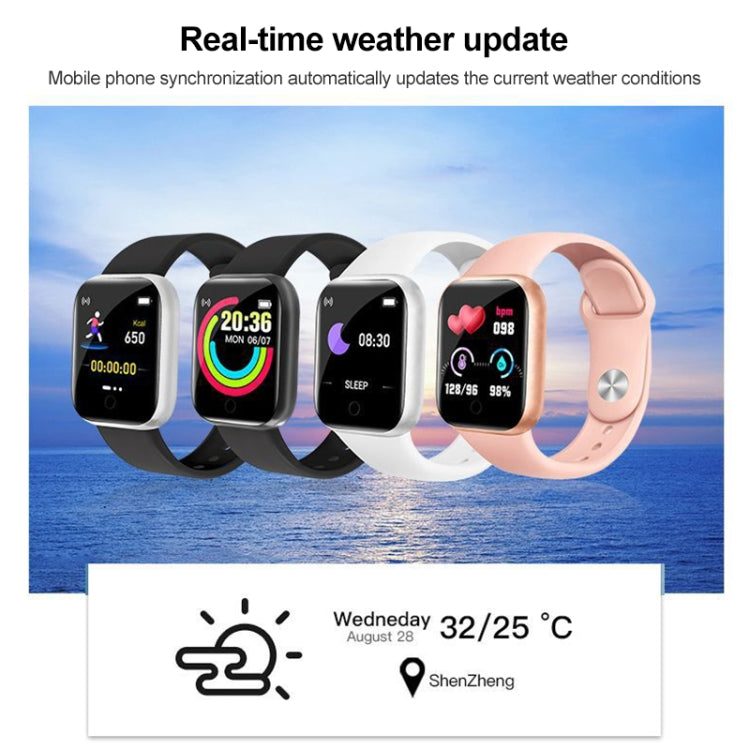 Y68 1.44 inch Smart Watch, Support Heart Rate Blood Pressure Blood Oxygen Monitoring, Y68 Black, Y68 Pink