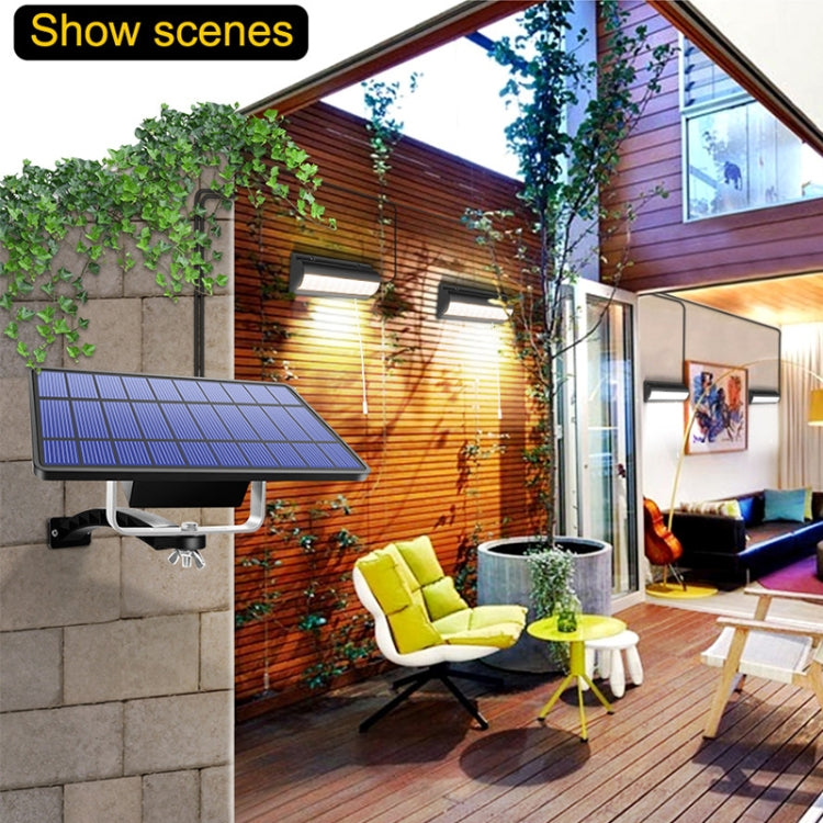 Pull-Switch 2 in 1 Solar Light 60-LEDs Landscape Courtyard Wall Lamp, White Light, Warm Light
