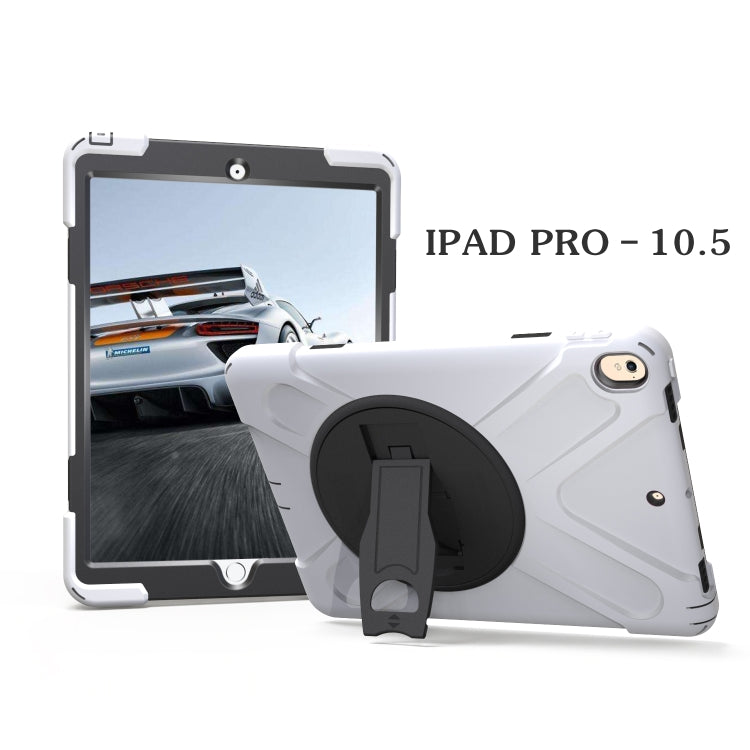 Shockproof Colorful Silicone + PC Protective Case with Holder, For iPad Pro 10.5