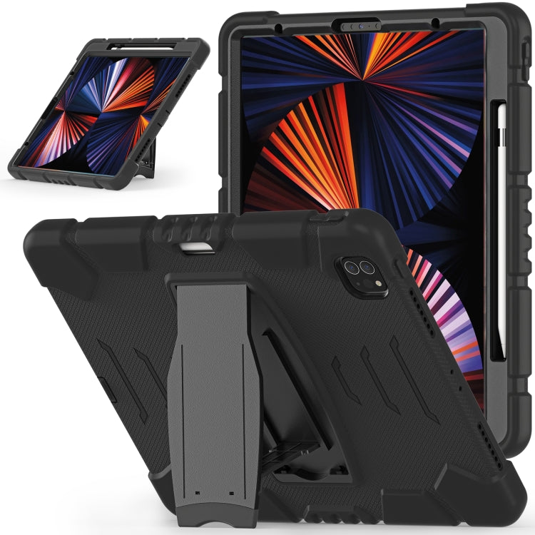 3-Layer Protection Screen Frame + PC + Silicone Shockproof Combination Case with Holder, For iPad Pro 12.9 2022 / 2021, For iPad Pro 12.9 2020