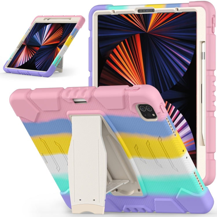 3-Layer Protection Screen Frame + PC + Silicone Shockproof Combination Case with Holder, For iPad Pro 12.9 2022 / 2021, For iPad Pro 12.9 2020