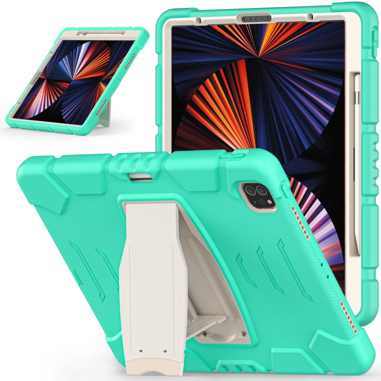 3-Layer Protection Screen Frame + PC + Silicone Shockproof Combination Case with Holder, For iPad Pro 12.9 2022 / 2021, For iPad Pro 12.9 2020