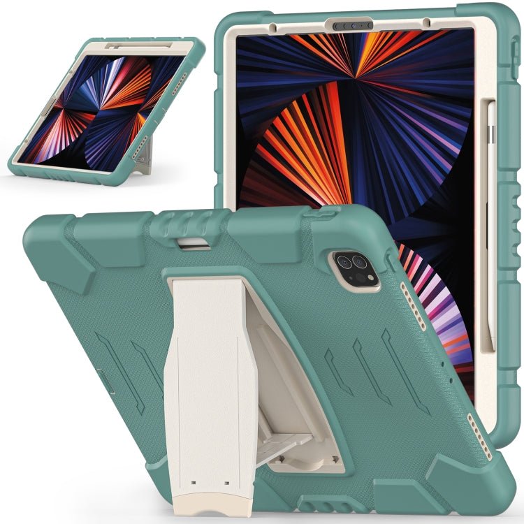 3-Layer Protection Screen Frame + PC + Silicone Shockproof Combination Case with Holder, For iPad Pro 12.9 2022 / 2021, For iPad Pro 12.9 2020