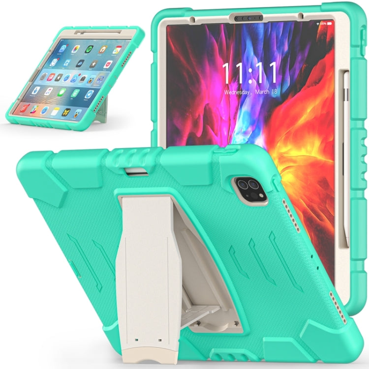 3-Layer Protection Screen Frame + PC + Silicone Shockproof Combination Case with Holder, For iPad Pro 12.9 2022 / 2021, For iPad Pro 12.9 2020