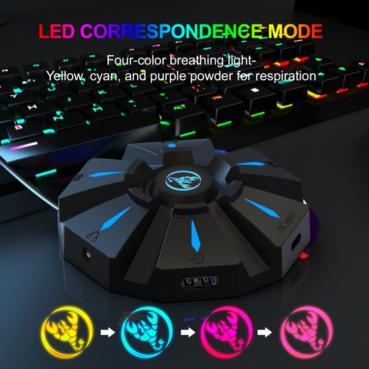 HXSJ P9 Portable Keyboard Mouse Converter for PS4 / Xbox One / PS3 / Xbox 360 / N-Switch, P9