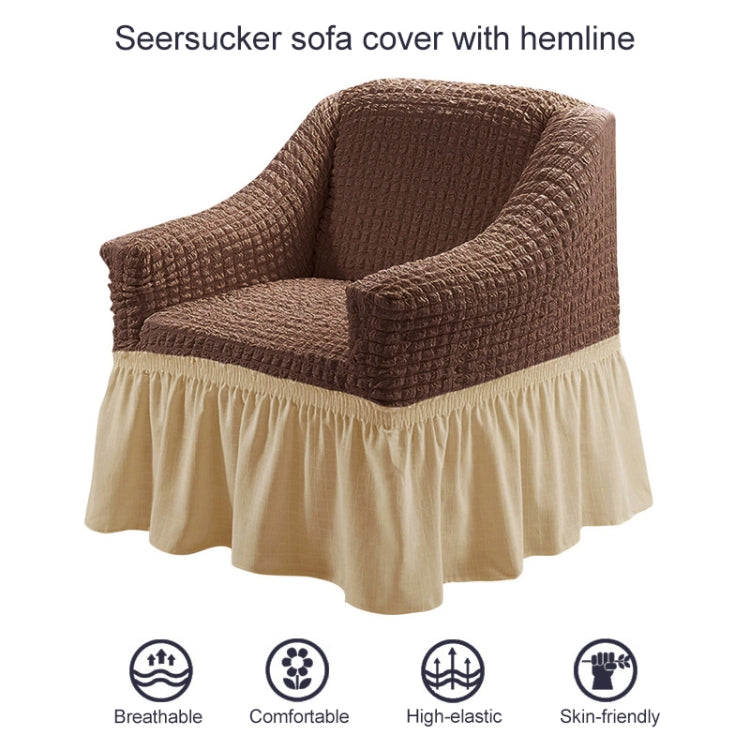 Four Seasons Universal Elastic Full Coverage Skirt Style Sofa Cover, Size: Single S 90-140cm