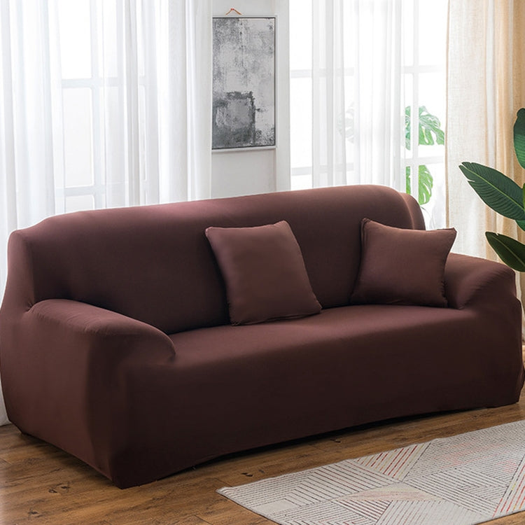 145-185cm Four Seasons Solid Color Elastic Full Coverage Non-slip Sofa Cover