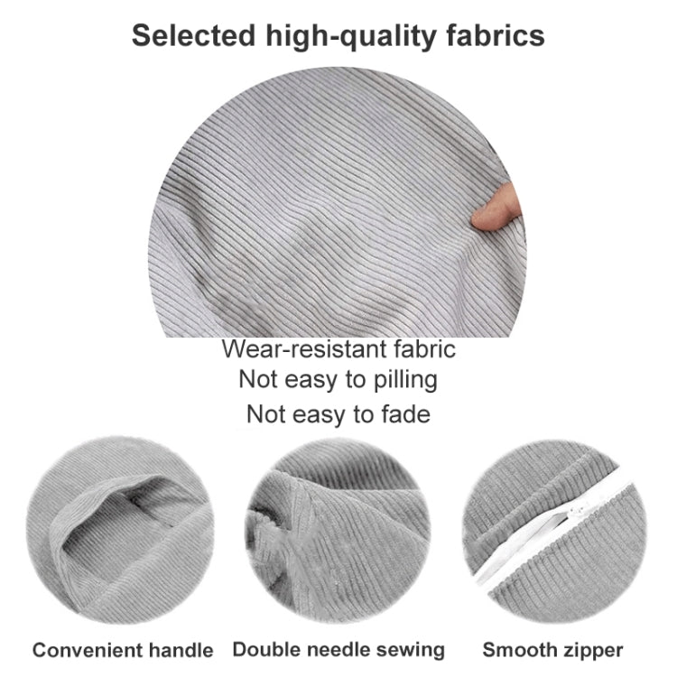 Corduroy Lazy Bean Bag Chair Sofa Cover, 85x110cm, 100x120cm