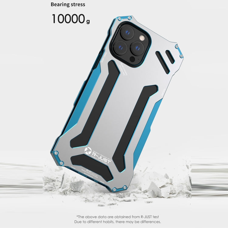 R-JUST Shockproof Armor Metal Protective Case, For iPhone 13, For iPhone 13 Pro, For iPhone 13 Pro Max, For iPhone 13 mini