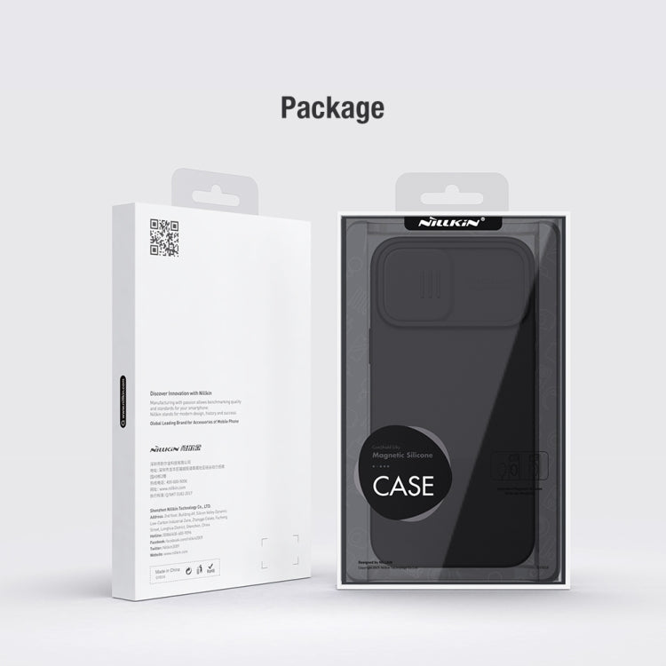 NILLKIN CamShield MagSafe Magnetic Liquid Silicone + PC Full Coverage Case, For iPhone 13, For iPhone 13 Pro
