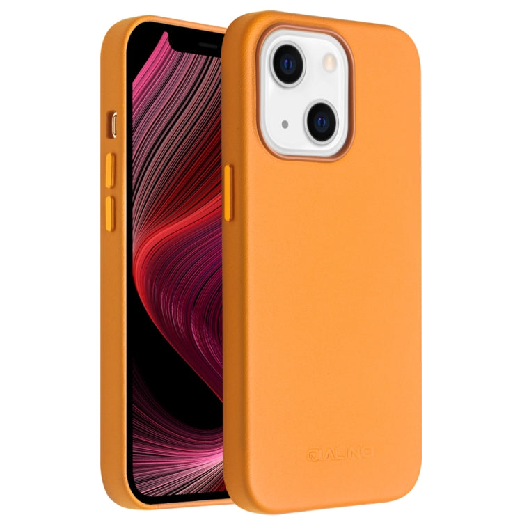 QIALINO Nappa Cowhide MagSafe Magnetic Protective Case, For iPhone 13, For iPhone 13 Pro, For iPhone 13 Pro Max, For iPhone 13 mini