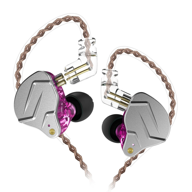 KZ ZSN Pro Ring Iron Hybrid Drive Metal In-ear Wired Earphone,, ZSN Standard Version(Purple), ZSN Mic Version(Grey), ZSN Mic Version(Blue), ZSN Mic Version(Purple), ZSN Standard Version(Grey), ZSN Standard Version(Blue)