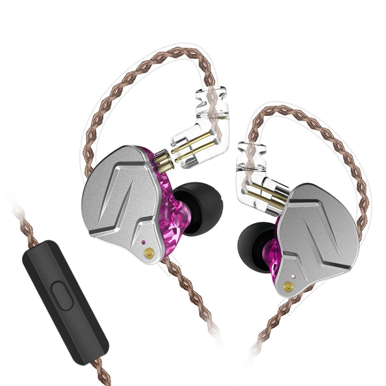KZ ZSN Pro Ring Iron Hybrid Drive Metal In-ear Wired Earphone,, ZSN Standard Version(Purple), ZSN Mic Version(Grey), ZSN Mic Version(Blue), ZSN Mic Version(Purple), ZSN Standard Version(Grey), ZSN Standard Version(Blue)