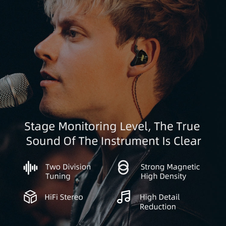 KZ EDX Dynamic Monitor HiFi In-Ear Wired Earphone, No Mic, With Mic