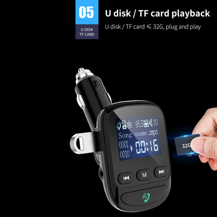 BT06 1.4 inch Car MP3 Player FM Transmitter QC3.0 Quick Charge Support Bluetooth Handsfree / TF Card, BT06 QC3.0