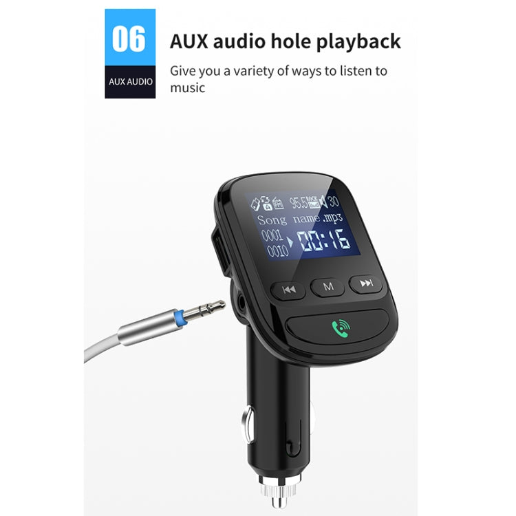 BT06 1.4 inch Car MP3 Player FM Transmitter QC3.0 Quick Charge Support Bluetooth Handsfree / TF Card, BT06 QC3.0