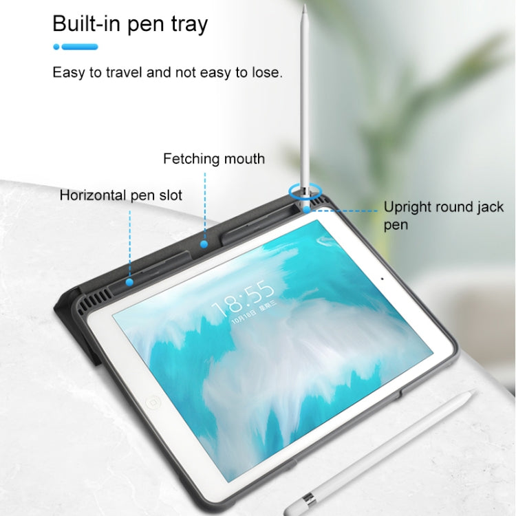 Mutural Horizontal Flip PC + TPU + PU Leather Case with Holder & Pen Slot, For iPad 10.2, For iPad 9.7, For iPad Pro 10.5