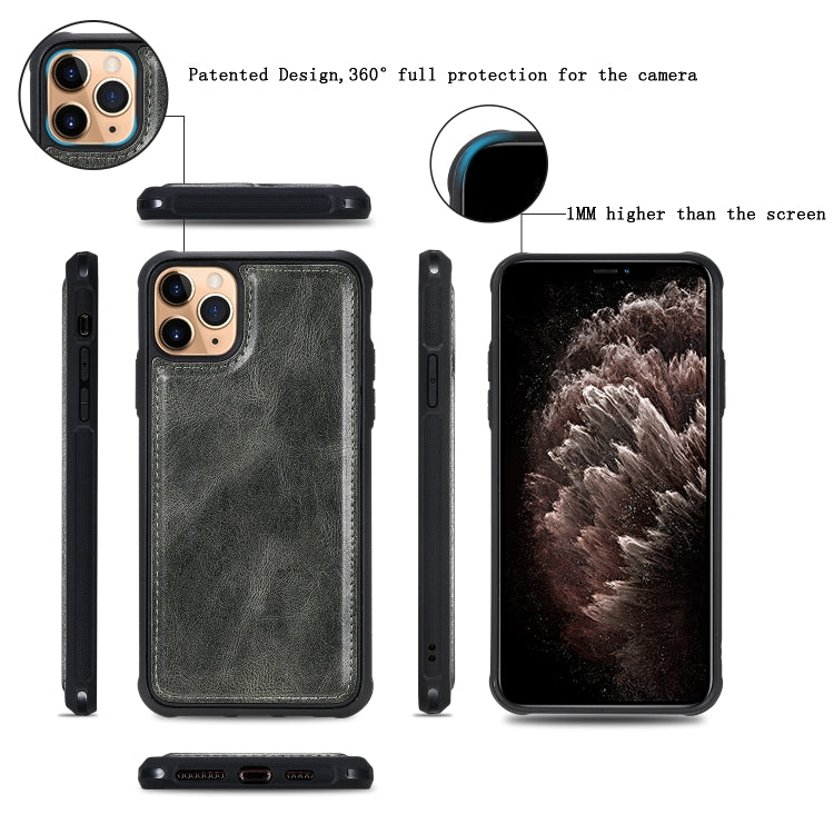 Retro Multifunctional Horizontal Flip PU Leather Case with Card Slot & Holder & Wallet & Photo Frame, For iPhone 11 Pro, For iPhone 11, For iPhone 11 Pro Max