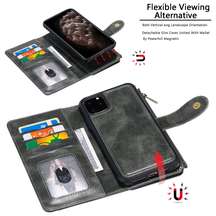 Retro Multifunctional Horizontal Flip PU Leather Case with Card Slot & Holder & Wallet & Photo Frame, For iPhone 11 Pro, For iPhone 11, For iPhone 11 Pro Max