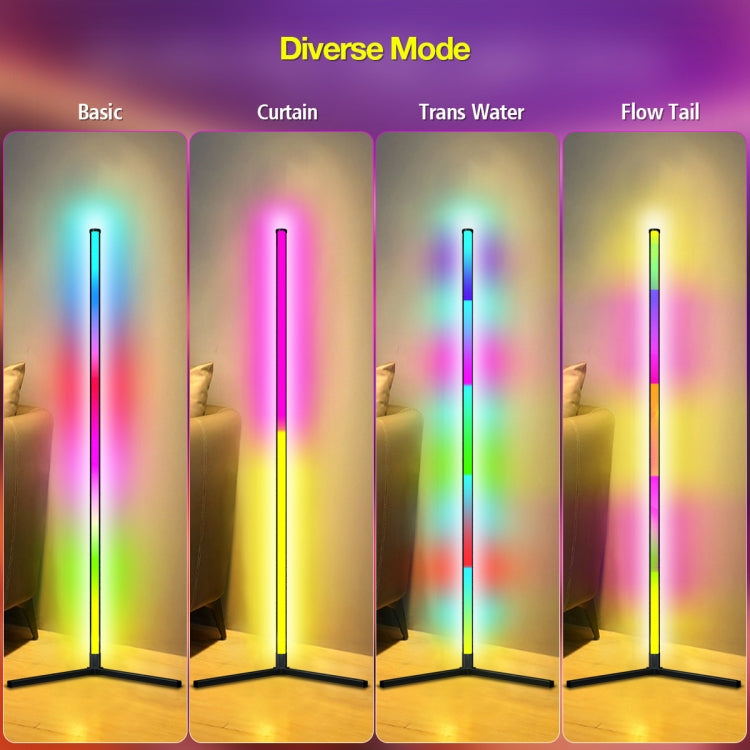 LED Symphony RGB Atmosphere Floor Light with Remote Control, 1.2m, 1.6m