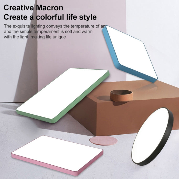 Macaron LED Square Ceiling Lamp, 3-Colors Light, 30cm, 40cm, 50cm, 60cm