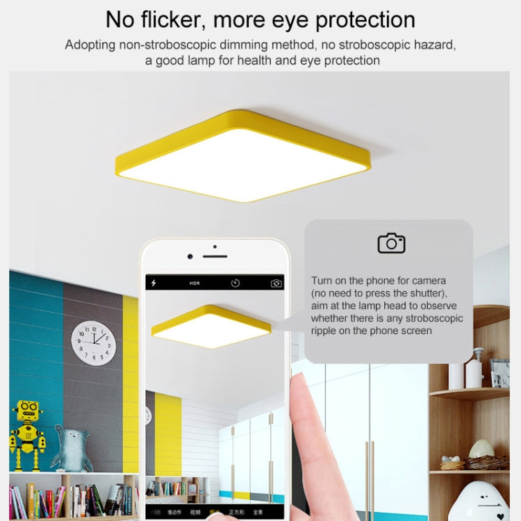 Macaron LED Square Ceiling Lamp, 3-Colors Light, 30cm, 40cm, 50cm, 60cm