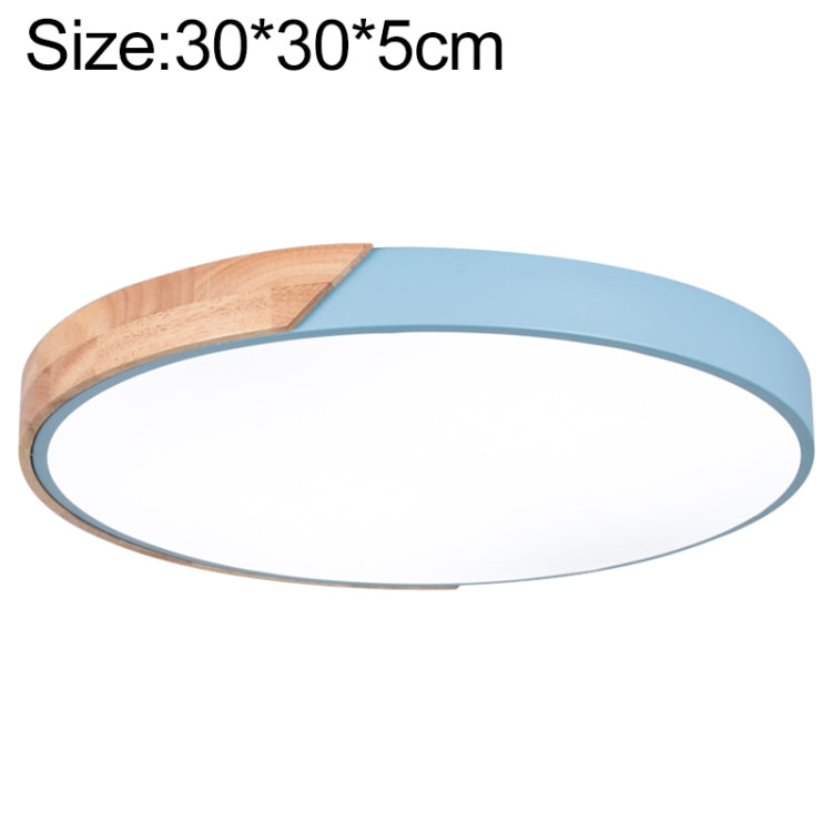 Wood Macaron LED Round Ceiling Lamp, Stepless Dimming, 23cm, 30cm, 40cm, 50cm, 60cm