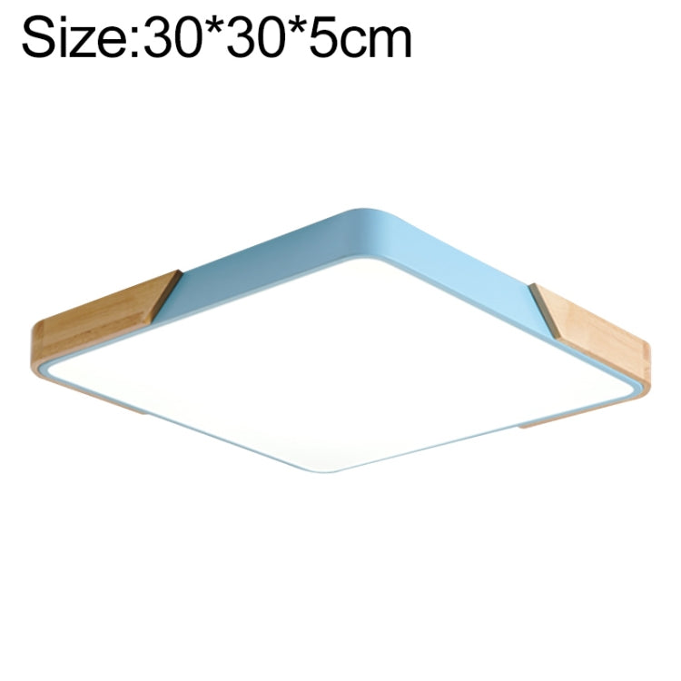 Wood Macaron LED Square Ceiling Lamp, 3-Colors Light, 30cm, 40cm, 50cm, 60cm