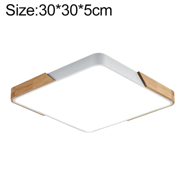 Wood Macaron LED Square Ceiling Lamp, 3-Colors Light, 30cm, 40cm, 50cm, 60cm