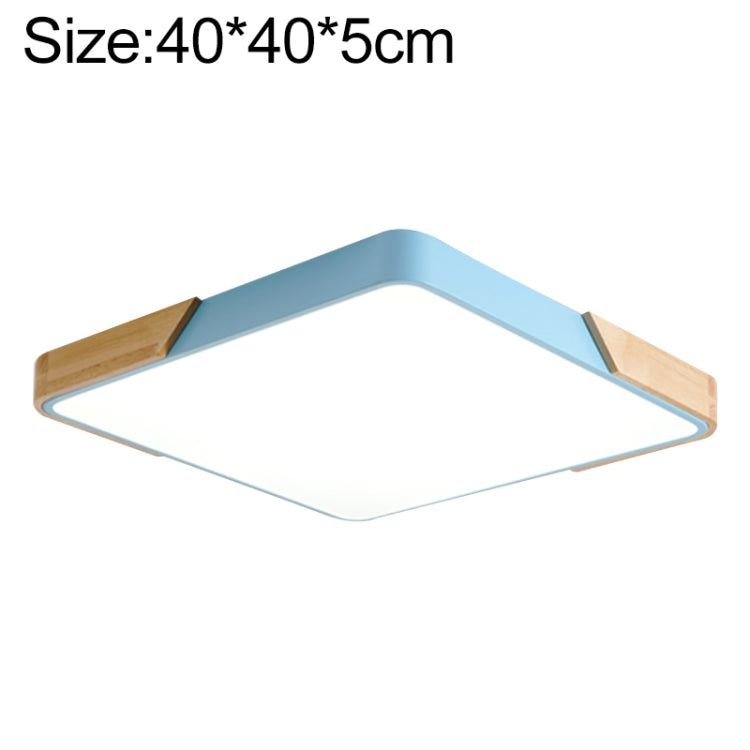 Wood Macaron LED Square Ceiling Lamp, 3-Colors Light, 30cm, 40cm, 50cm, 60cm