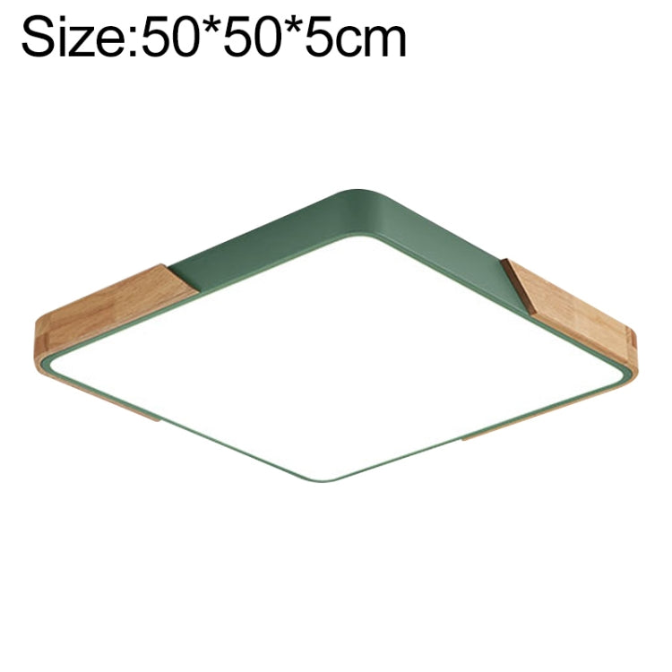 Wood Macaron LED Square Ceiling Lamp, 3-Colors Light, 30cm, 40cm, 50cm, 60cm