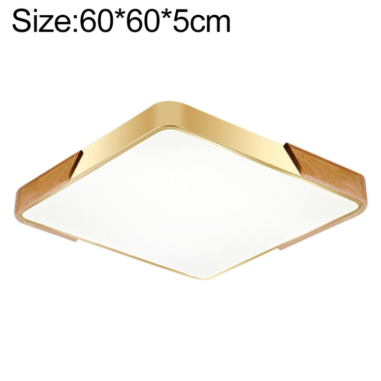 Wood Macaron LED Square Ceiling Lamp, 3-Colors Light, 30cm, 40cm, 50cm, 60cm
