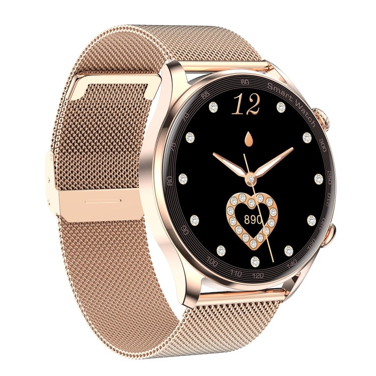 AK32 1.36 inch IPS Touch Screen Smart Watch, Support Bluetooth Calling/Blood Oxygen Monitoring,Style: Steel Watch Band, Steel Watch Band(Silver), Steel Watch Band(Black), Steel Watch Band(Gold)