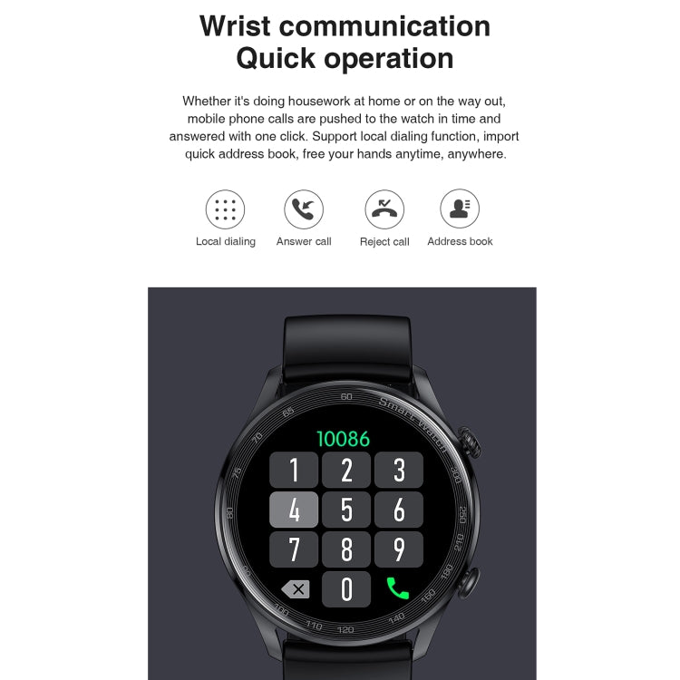 AK32 1.36 inch IPS Touch Screen Smart Watch, Support Bluetooth Calling/Blood Oxygen Monitoring,Style: Steel Watch Band, Steel Watch Band(Silver), Steel Watch Band(Black), Steel Watch Band(Gold)