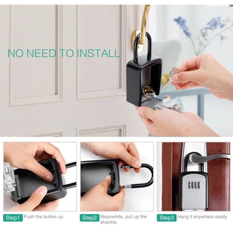 KS6500 Installation-free Hanging Decoration Key Password Box, Orange, Black, Red, Blue
