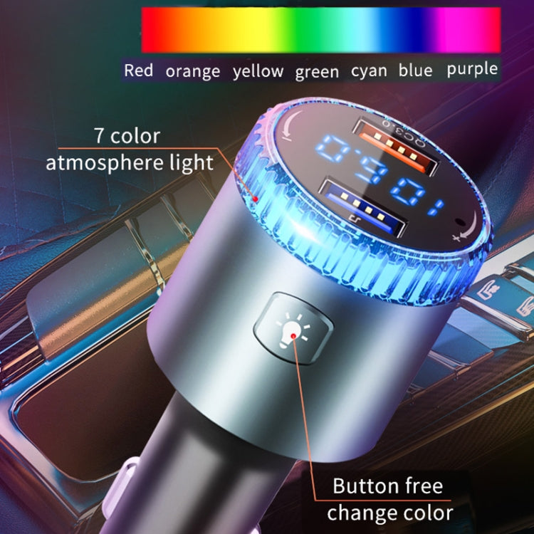 BC77 QC3.0 Fast Charging Car Bluetooth Hands-free MP3 Player FM Transmitter, BC77