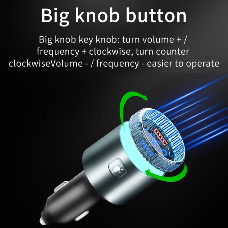 BC77 QC3.0 Fast Charging Car Bluetooth Hands-free MP3 Player FM Transmitter, BC77