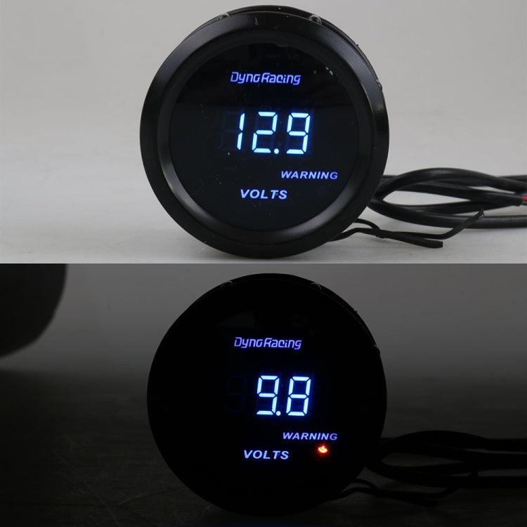 Car Modified 12V Universal 52mm Blue Light Digital Display Meter, Voltmeter, Water Temperature Gauge, Oil Temperature Gauge, Turbo Boost Gauge BAR, Turbo Boost Gauge PSI, Tachometer
