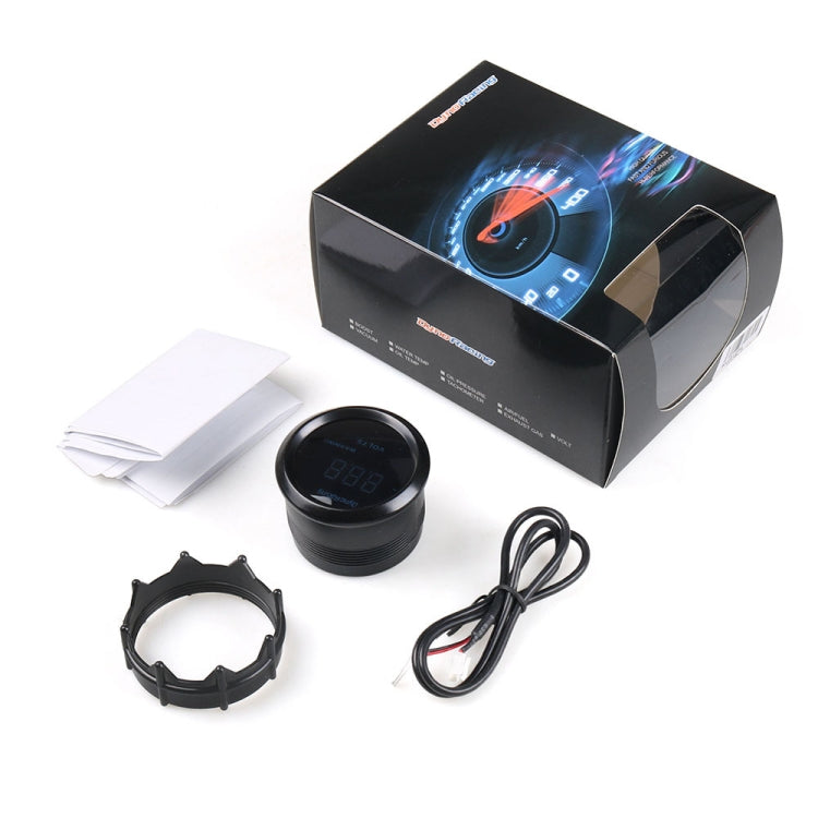 Car Modified 12V Universal 52mm Blue Light Digital Display Meter, Voltmeter, Water Temperature Gauge, Oil Temperature Gauge, Turbo Boost Gauge BAR, Turbo Boost Gauge PSI, Tachometer
