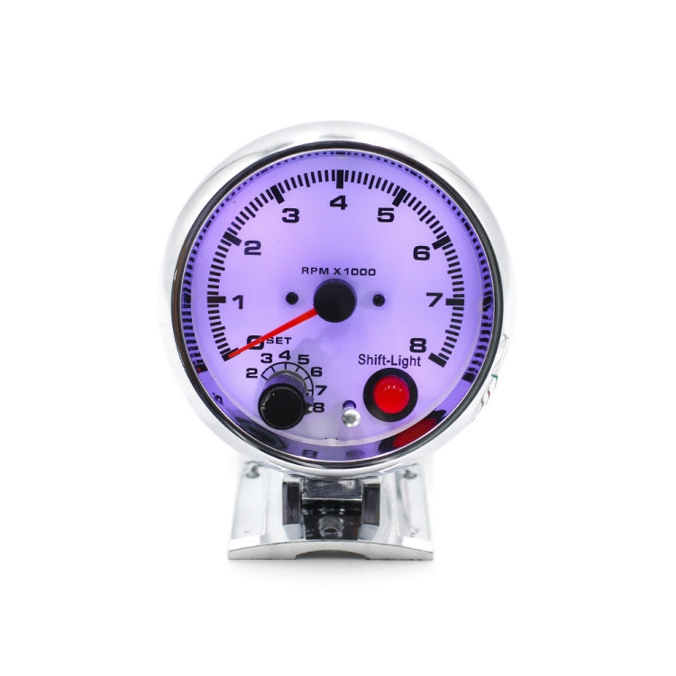 Car Modified 7 Background Lights Tachometer 0-8000RPM for 4/6/8 Cylinder Engines, 7 Background Lights Tachometer